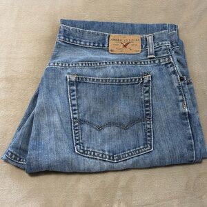 American Eagle Outfitters Men’s Light Blue Denim Bootcut Jeans‎